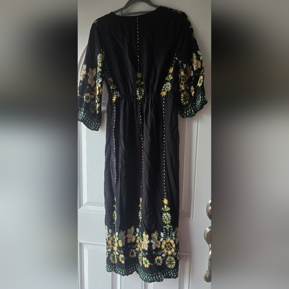 Beautiful Bohemian Floral Maxi Dress Large Cotton Garden Party Cochella Summer - Picture 7 of 7